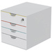 Durable VARICOLOR MIX 4 SAFE - 7626 762627 Schubladenbox Grau DIN A4, DIN C4 Anzahl der Schubfächer: 4