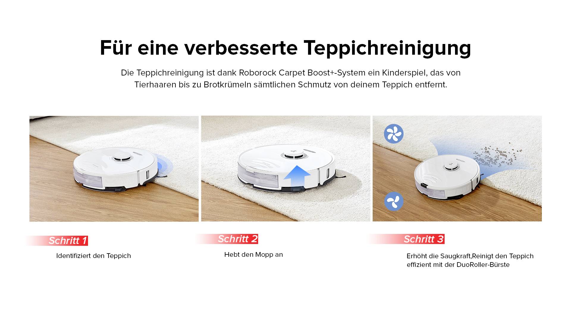 Roborock S8 white Saug-und Wischroboter Weiß kompatibel mit Amazon Alexa, kompatibel mit Google Home, Sprachgesteuert, mit Wischfunktion, App