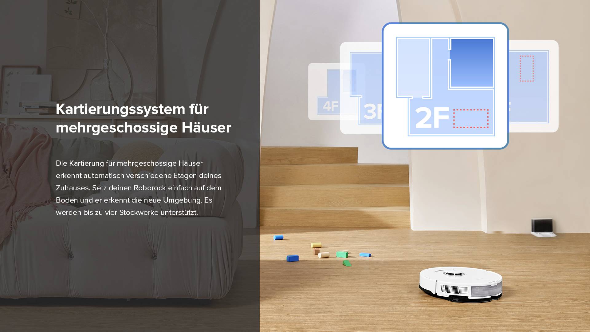 Roborock S8 white Saug-und Wischroboter Weiß kompatibel mit Amazon Alexa, kompatibel mit Google Home, Sprachgesteuert, mit Wischfunktion, App