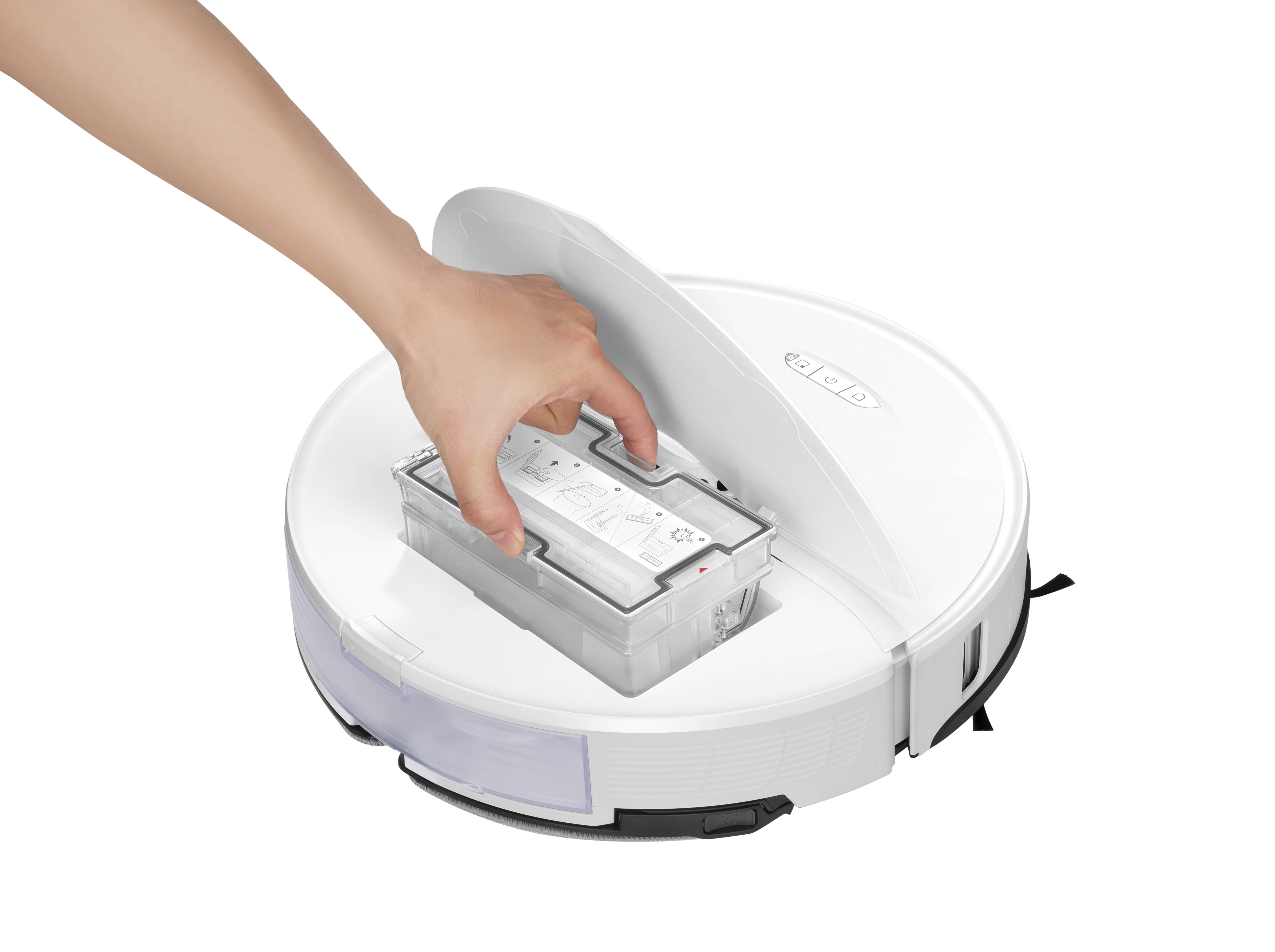 Roborock S8 white Saug-und Wischroboter Weiß kompatibel mit Amazon Alexa, kompatibel mit Google Home, Sprachgesteuert, mit Wischfunktion, App