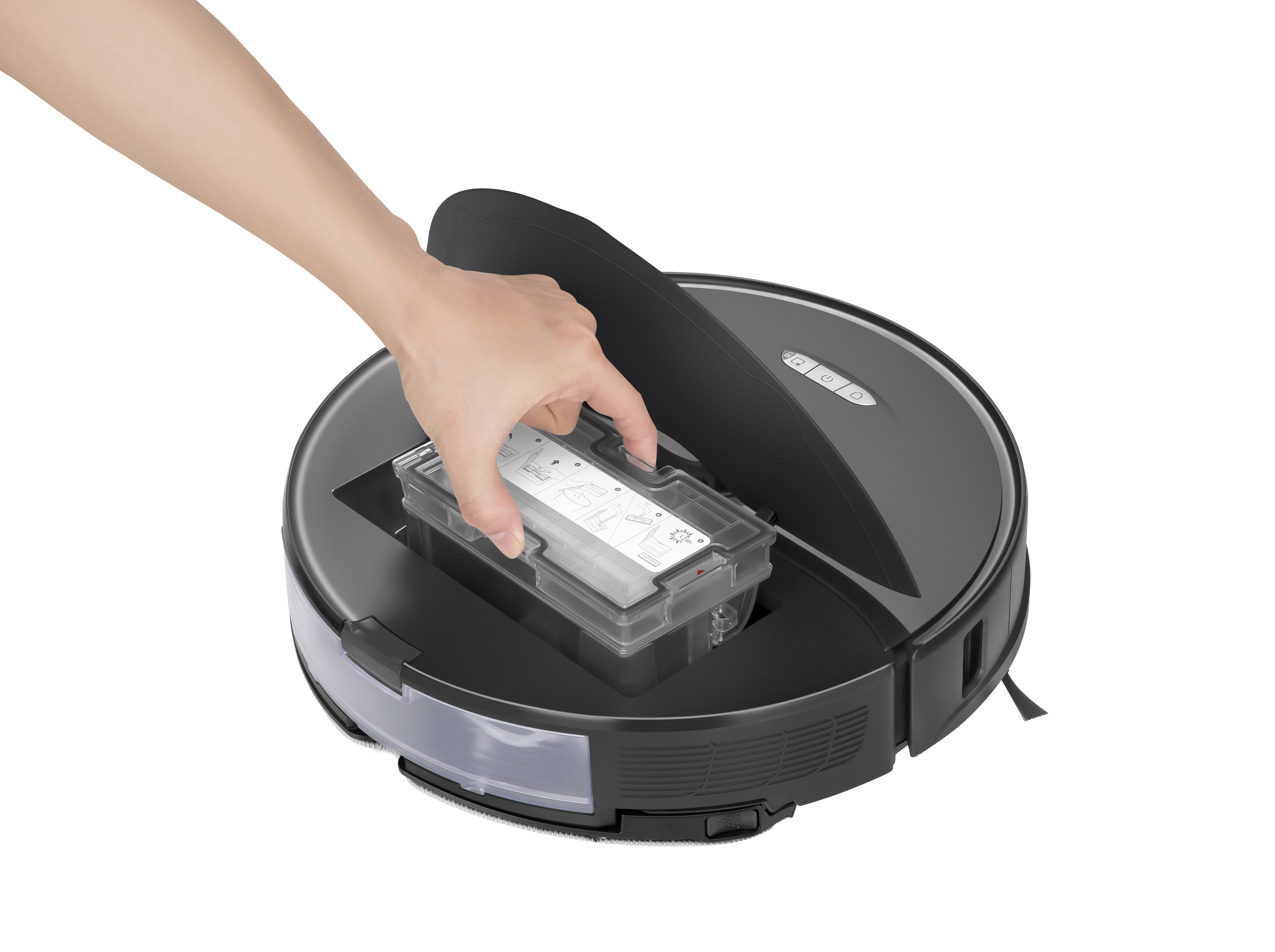 Roborock S8 black Saug-und Wischroboter Schwarz kompatibel mit Amazon Alexa, kompatibel mit Google Home, Sprachgesteuert, mit Wischfunktion, App