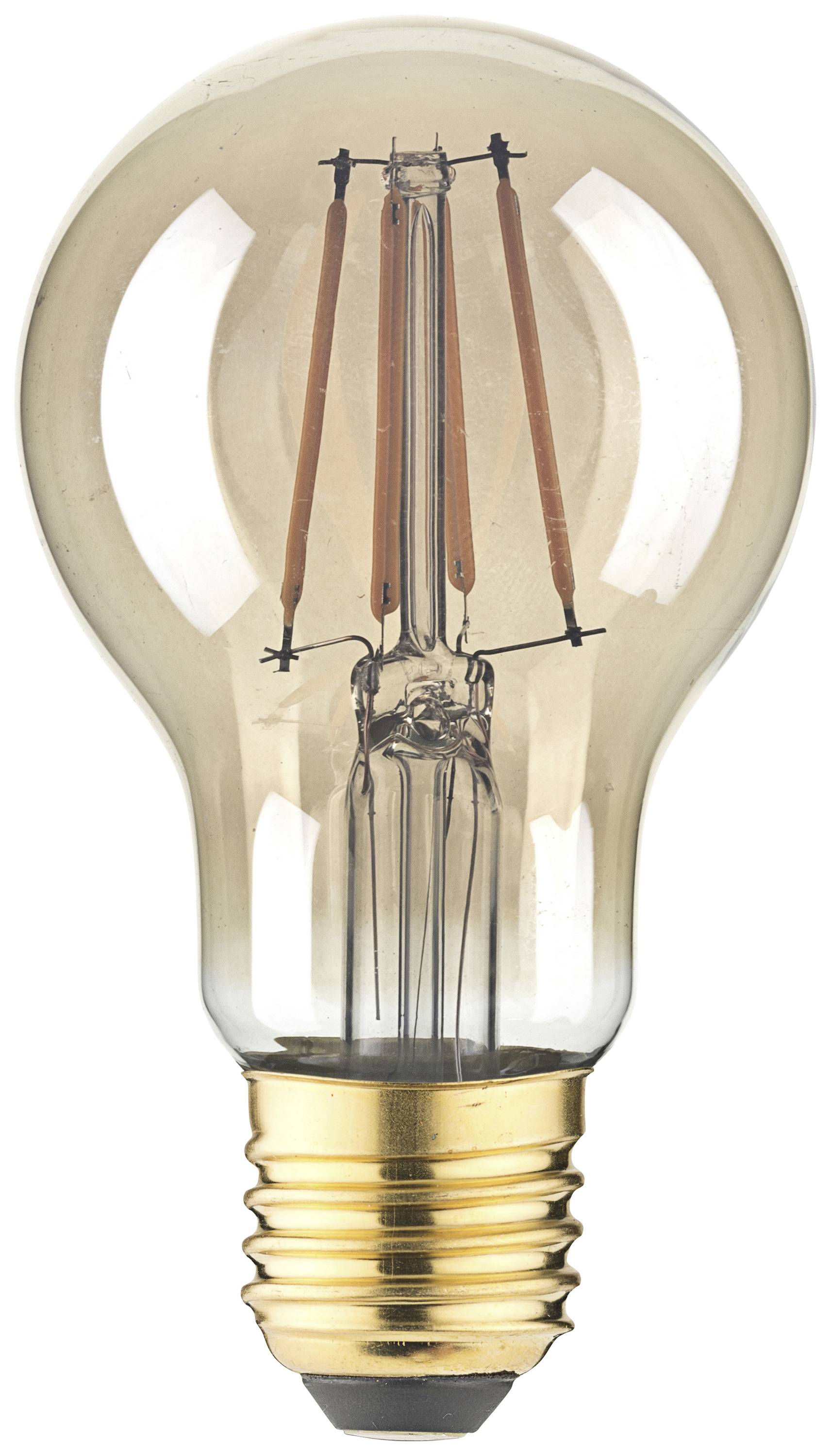 LightMe LM85056 LED E27 Glühlampenform 4.5W Bernstein (Ø x L) 60mm x 108mm 1St.