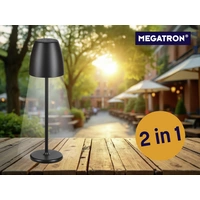 Megatron TAVOLA Solar MT68059 Akku-Tischlampe LED 2W Schwarz Megatron TAVOLA Solar MT68059 Akku-Tischlampe LED 2W Schwarz