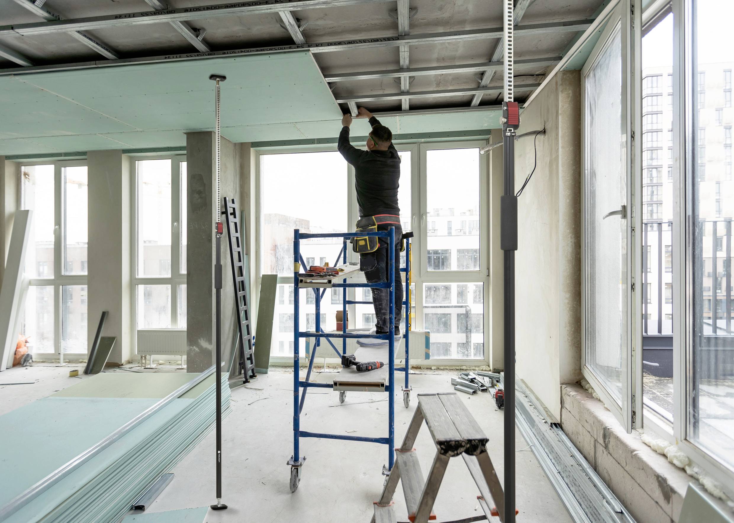 TOOLCRAFT Baustütze Längenverstellung: 1600 - 2900mm Tragkraft (max.): 60kg