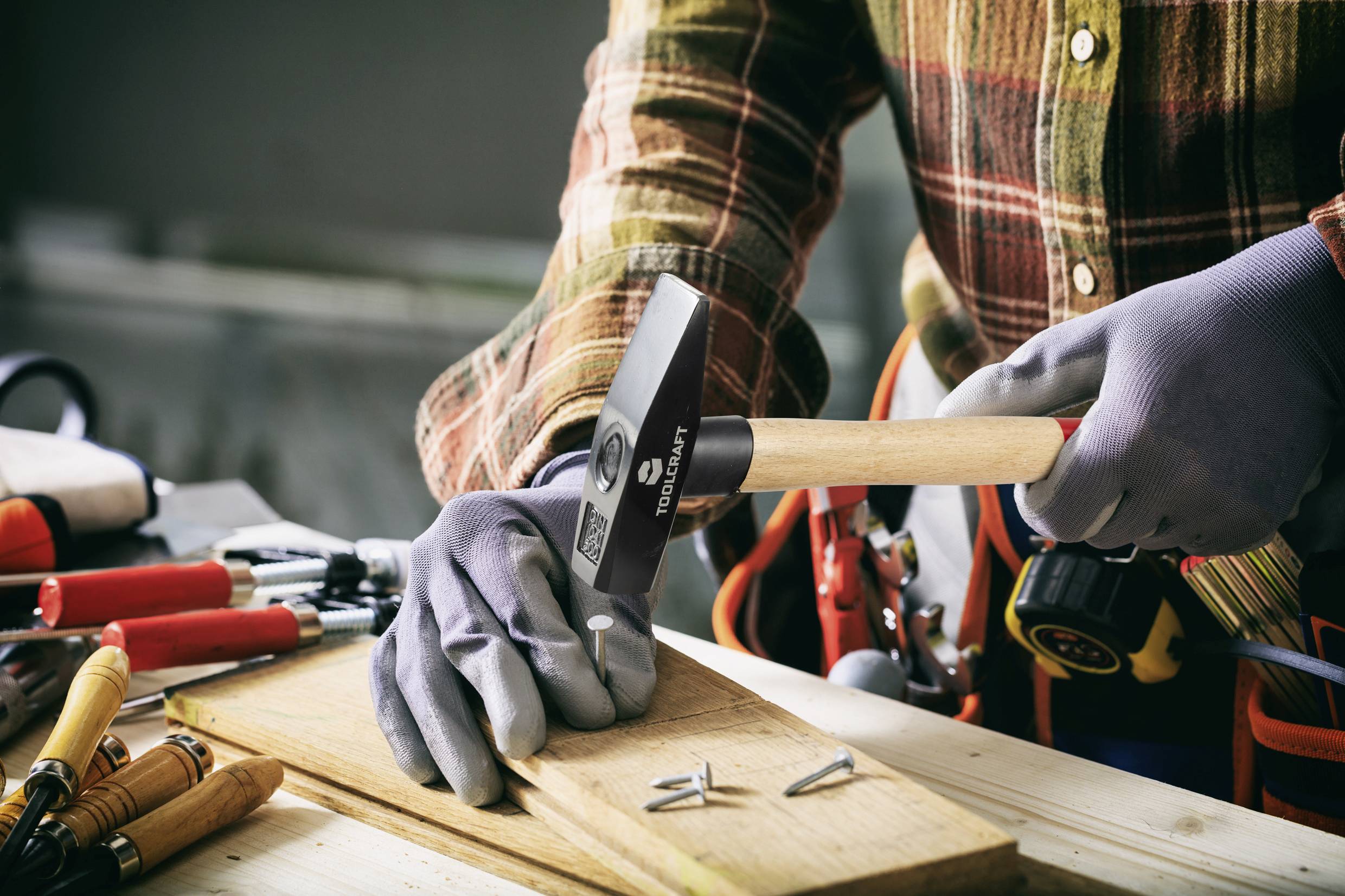 TOOLCRAFT TO-8597559 Schlosserhammer 500g 322mm DIN 1041 1St.