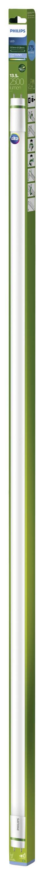 Philips LED LED-Röhre EEK: B (A - G) G13 Röhrenform T8 13.5W Kaltweiß (Ø x L) 28mm x 1214mm 1St.