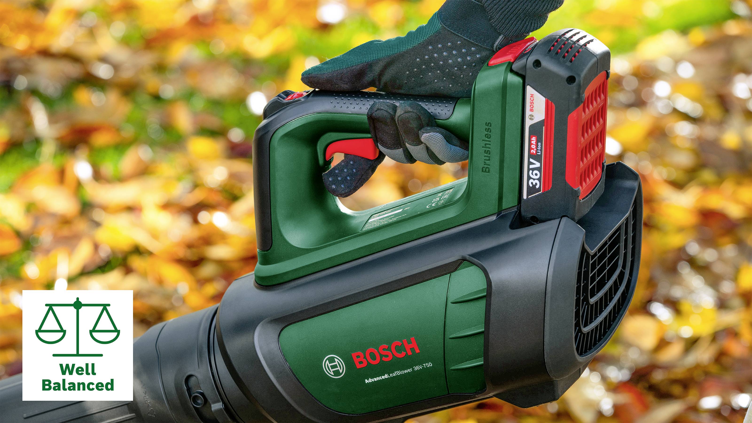 Bosch Home and Garden 0.600.8C6.001 AdvancedLeafBlower 36V-750 solo Akku Laubbläser ohne Akku 36 V