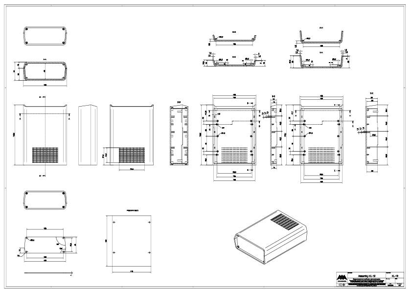 TEKO KL 12.5 Elektronikgehäuse 178 x 128 x 54 ABS Lichtgrau 1St.