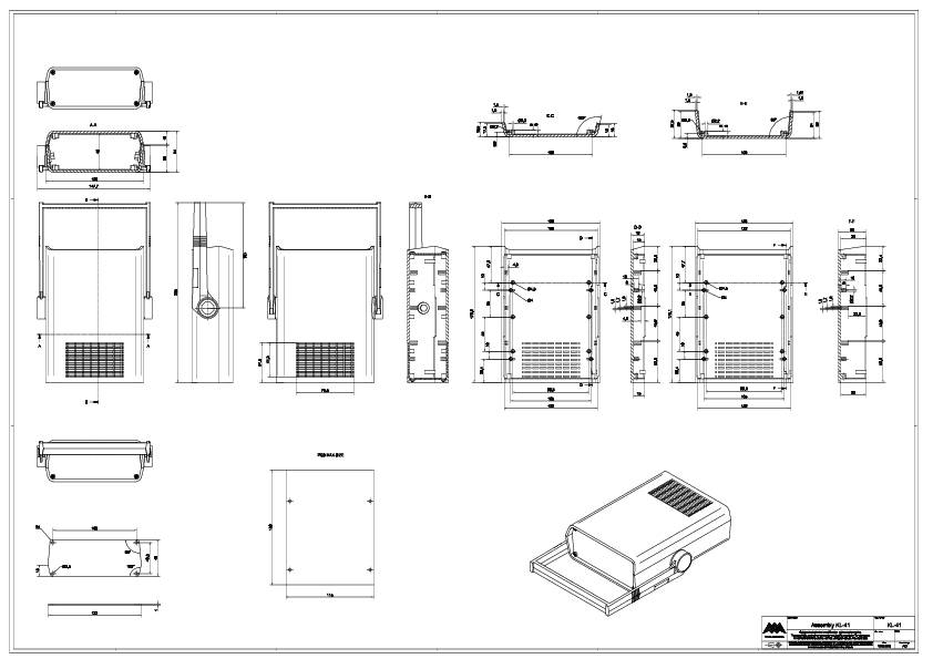 TEKO KL 41.5 Elektronikgehäuse 198 x 178 x 54 ABS Lichtgrau 1St.