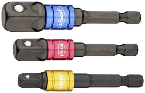 Vigor V7603/3 Steckschlüssel-Adapter-Set Antrieb 1/4  (6.3 mm) 1 Set