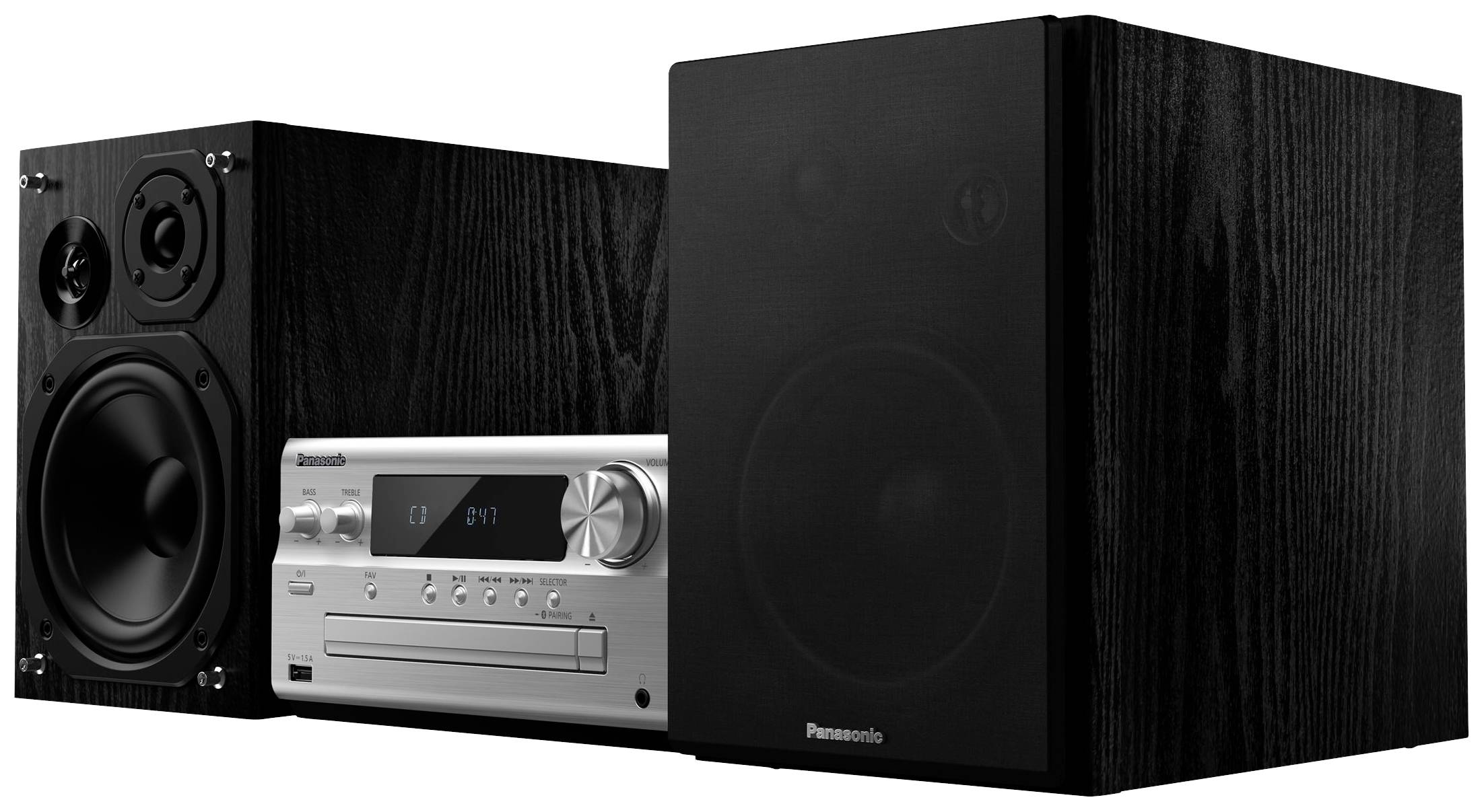 Panasonic SC-PMX802E-S Stereoanlage Air-Play, Bluetooth®, CD, DAB+, USB, WLAN, UKW, AUX, Spotify, Tidal, Deezer, Multiroom-fähig