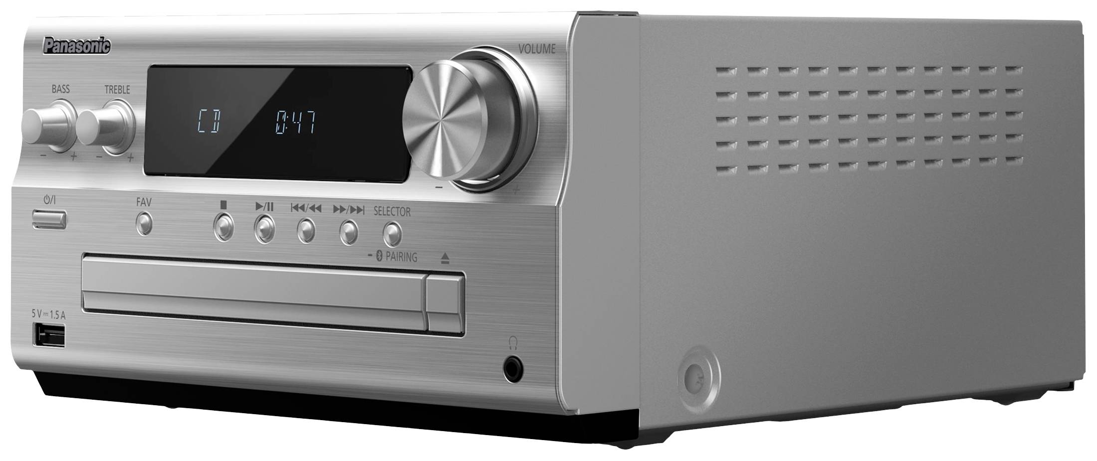 Panasonic SC-PMX802E-S Stereoanlage Air-Play, Bluetooth®, CD, DAB+, USB, WLAN, UKW, AUX, Spotify, Tidal, Deezer, Multiroom-fähig