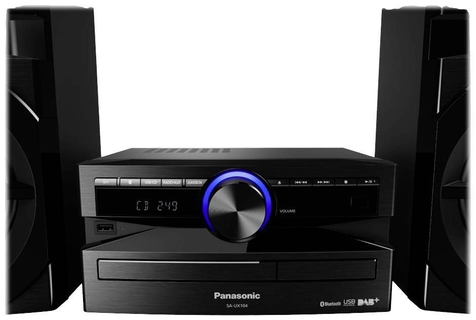 Panasonic SC-UX104EG-K Stereoanlage CD, DAB+, UKW, USB, 2 x 150W Schwarz