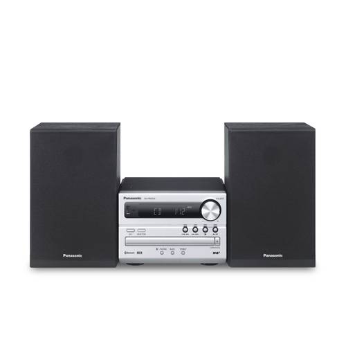 Panasonic SC-PM254EG-S Stereoanlage Bluetooth®, CD, DAB+, UKW, USB, 2 x 10W Schwarz, Silber