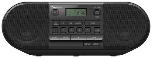 Panasonic RX-D552E-K CD-Radio UKW, DAB+ DAB+, UKW, Bluetooth®, CD, USB, AUX Inkl. Fernbedienung Sch