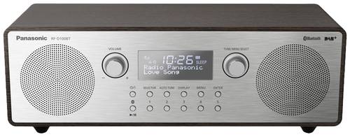 Panasonic RF-D100BTEGT Tischradio UKW, DAB+ AUX, Bluetooth®, DAB+, UKW Weckfunktion Silber, Braun