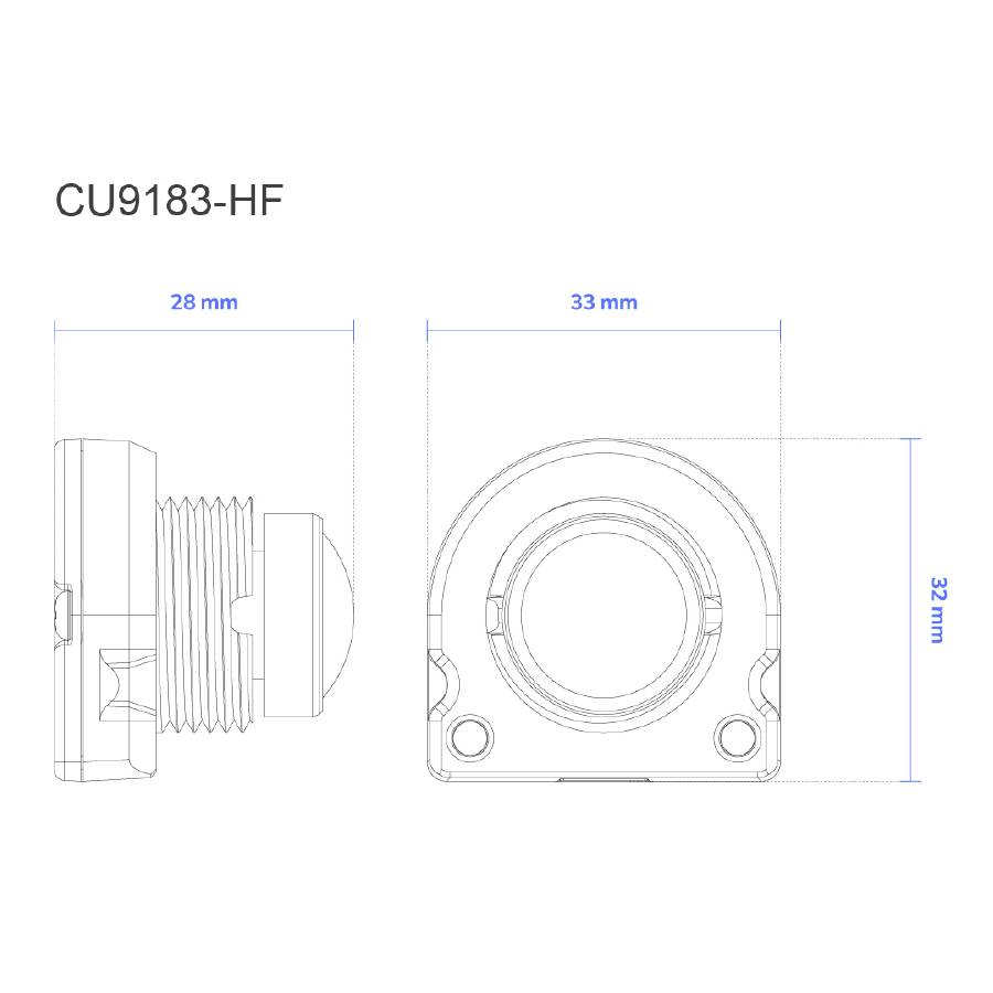 Vivotek CU9183-HF,N/A,(W/ 5M CABLE) LAN IP Überwachungskamera 1920 x 1920 Pixel