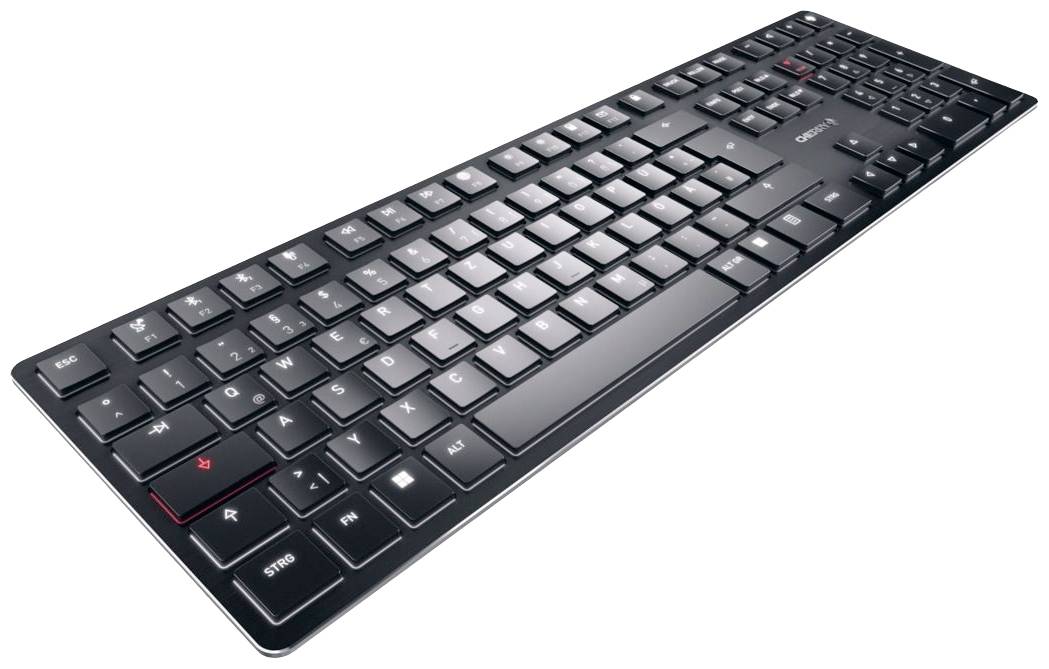 CHERRY KW X ULP Bluetooth® Tastatur Deutsch, QWERTZ Schwarz Geräuscharme Tasten, Wiederaufladbar