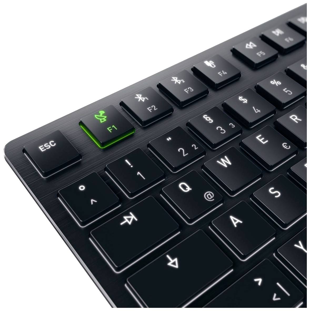 CHERRY KW X ULP Bluetooth® Tastatur Deutsch, QWERTZ Schwarz Geräuscharme Tasten, Wiederaufladbar