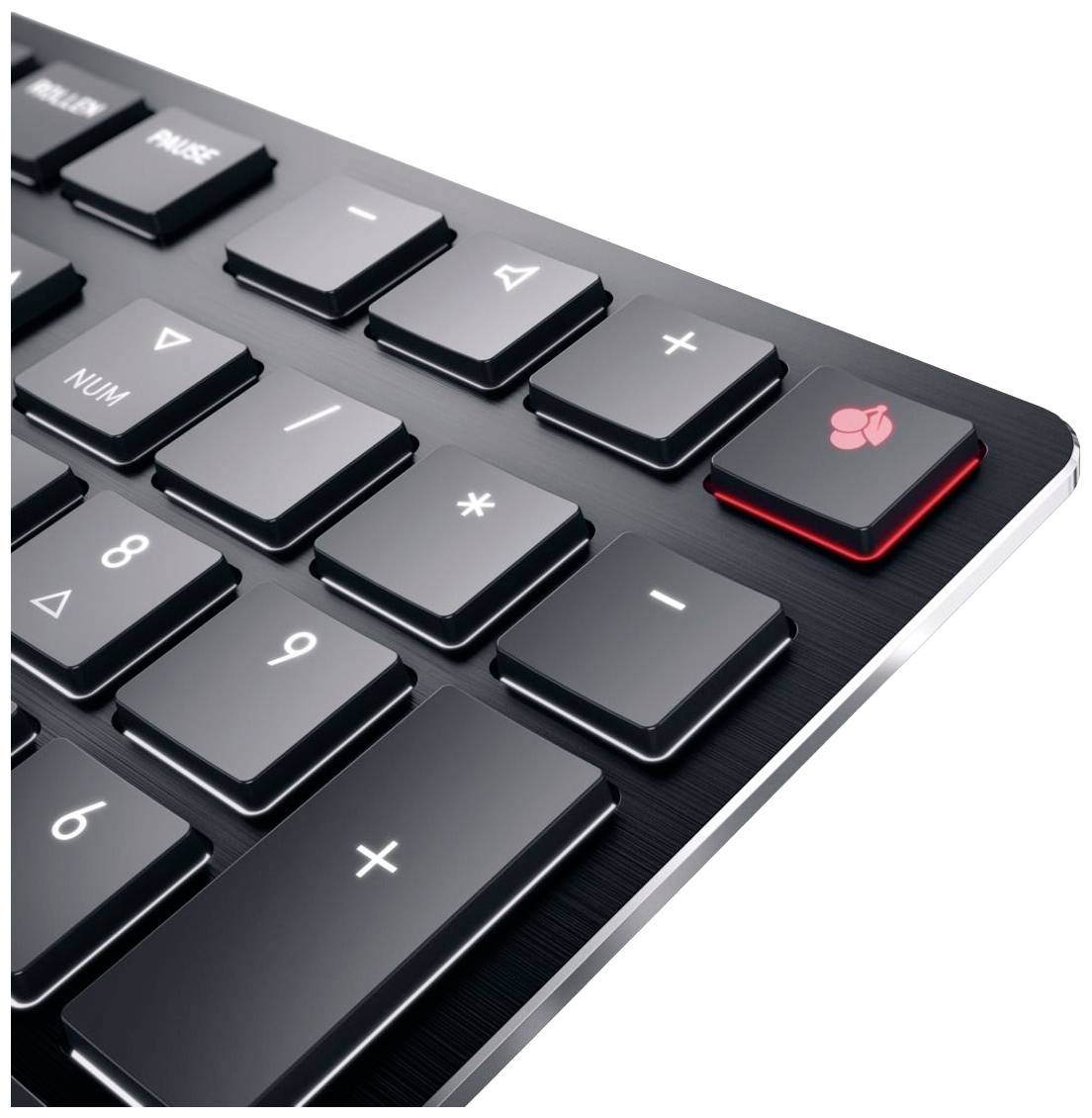 CHERRY KW X ULP Bluetooth® Tastatur Deutsch, QWERTZ Schwarz Geräuscharme Tasten, Wiederaufladbar