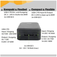 XTPower XT-27000 DC Powerbank 26800 mAh Li-Ion USB, DC-Buchse 3.5mm Schwarz Statusanzeige, gleichzeitiges Laden und Entladen XTPower XT-27000 DC Powerbank 26800 mAh Li-Ion USB, DC-Buchse 3.5mm Schwarz Statusanzeige, gleichzeitiges Laden und Entladen