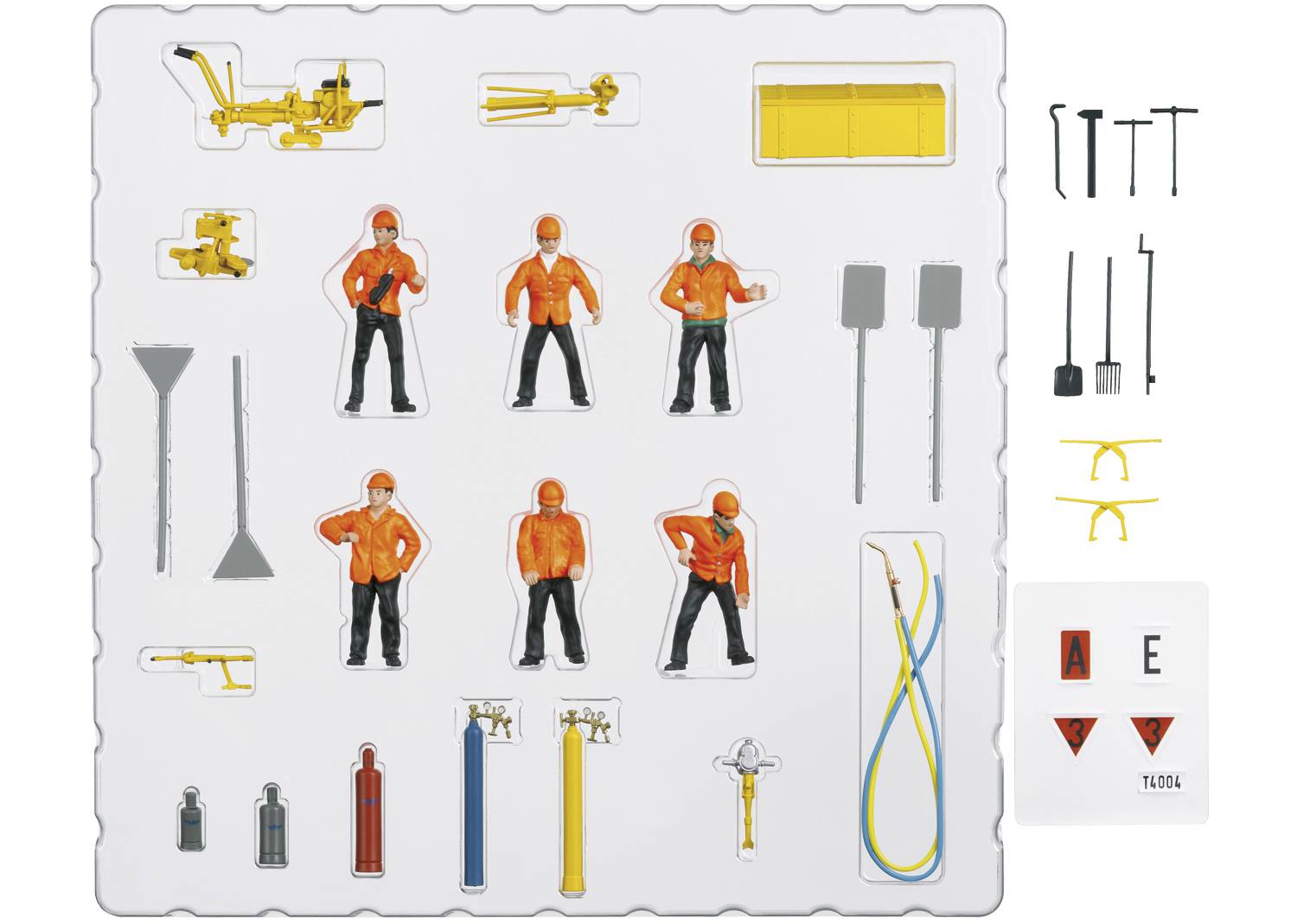 Märklin Spur 1 Figurenset Gleisbaurotte 30.teilig Stehend, Bemalt