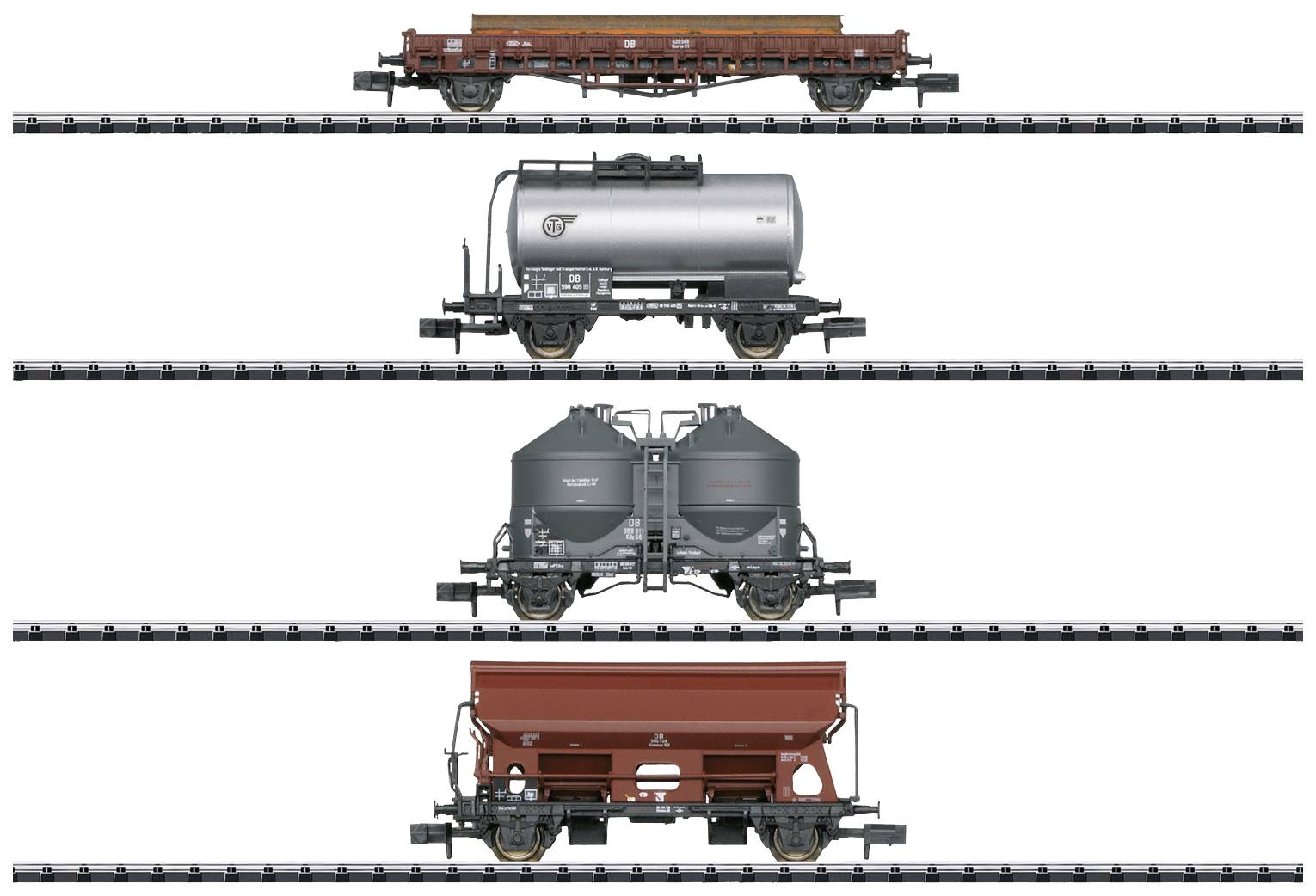 MiniTrix 18722 N 4er-Set Güterwagen der DB, MHI