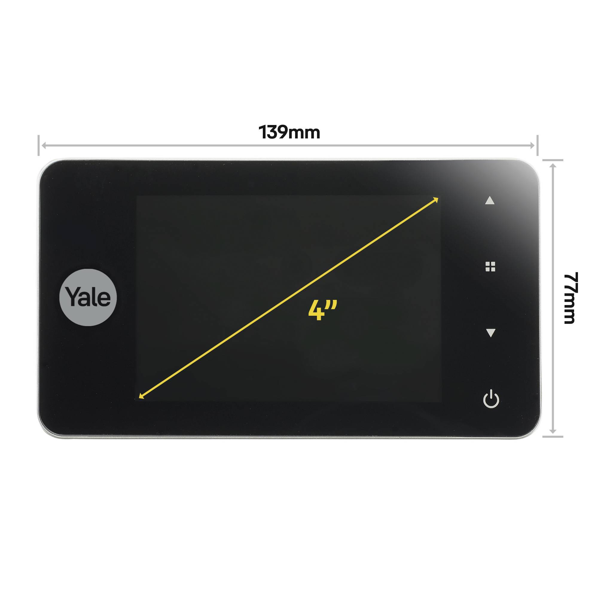 YALE DDV 4500 45-4500-1440-00-6011 Digitaler Türspion mit LCD-Display 10.16cm 4 Zoll