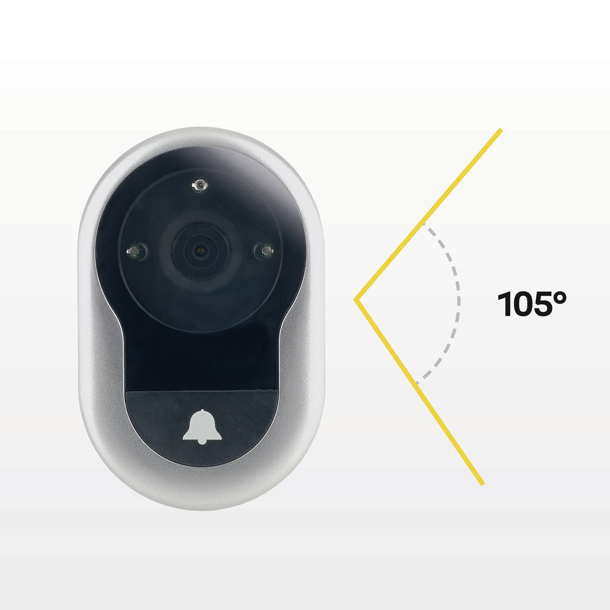 YALE DDV 4500 45-4500-1440-00-6011 Digitaler Türspion mit LCD-Display 10.16cm 4 Zoll