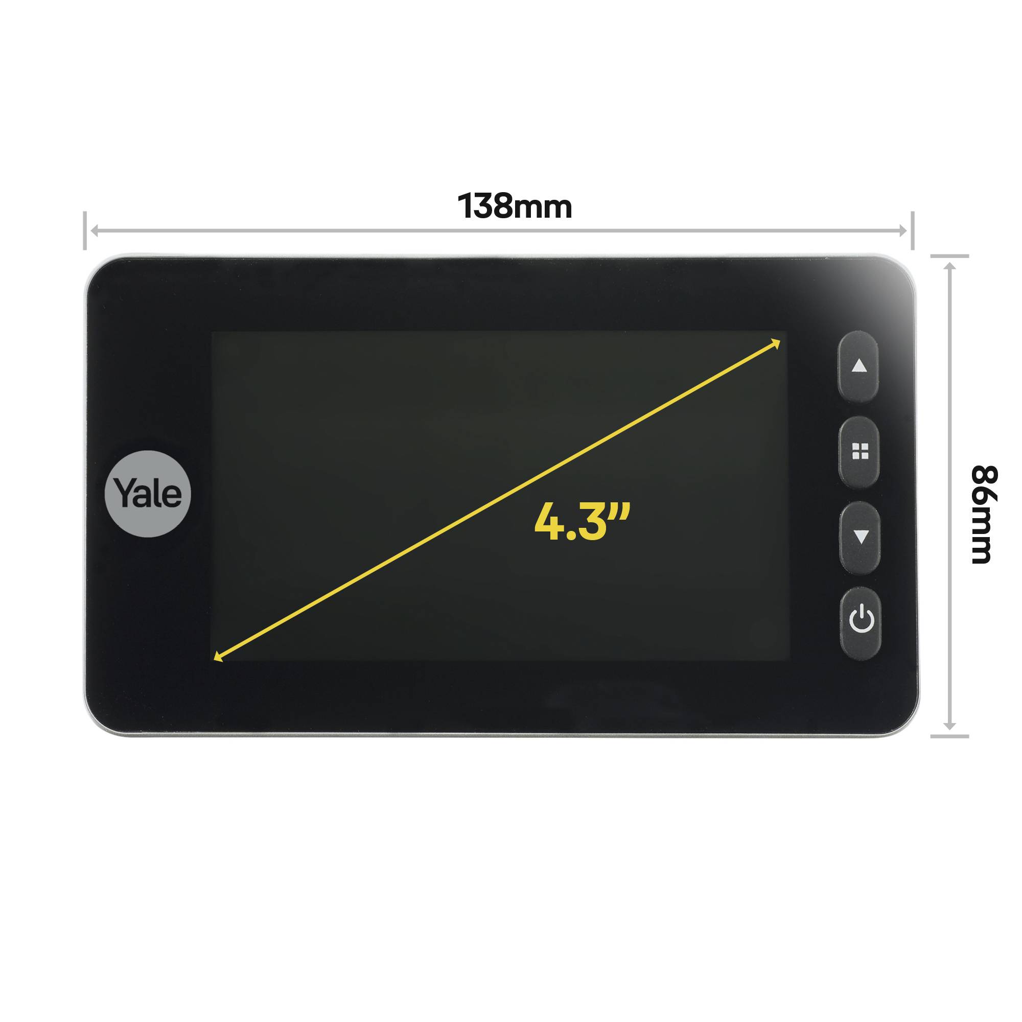 YALE 45-5800-1443-00-6011 Digitaler Türspion mit LCD-Display 10.66cm 4.2 Zoll