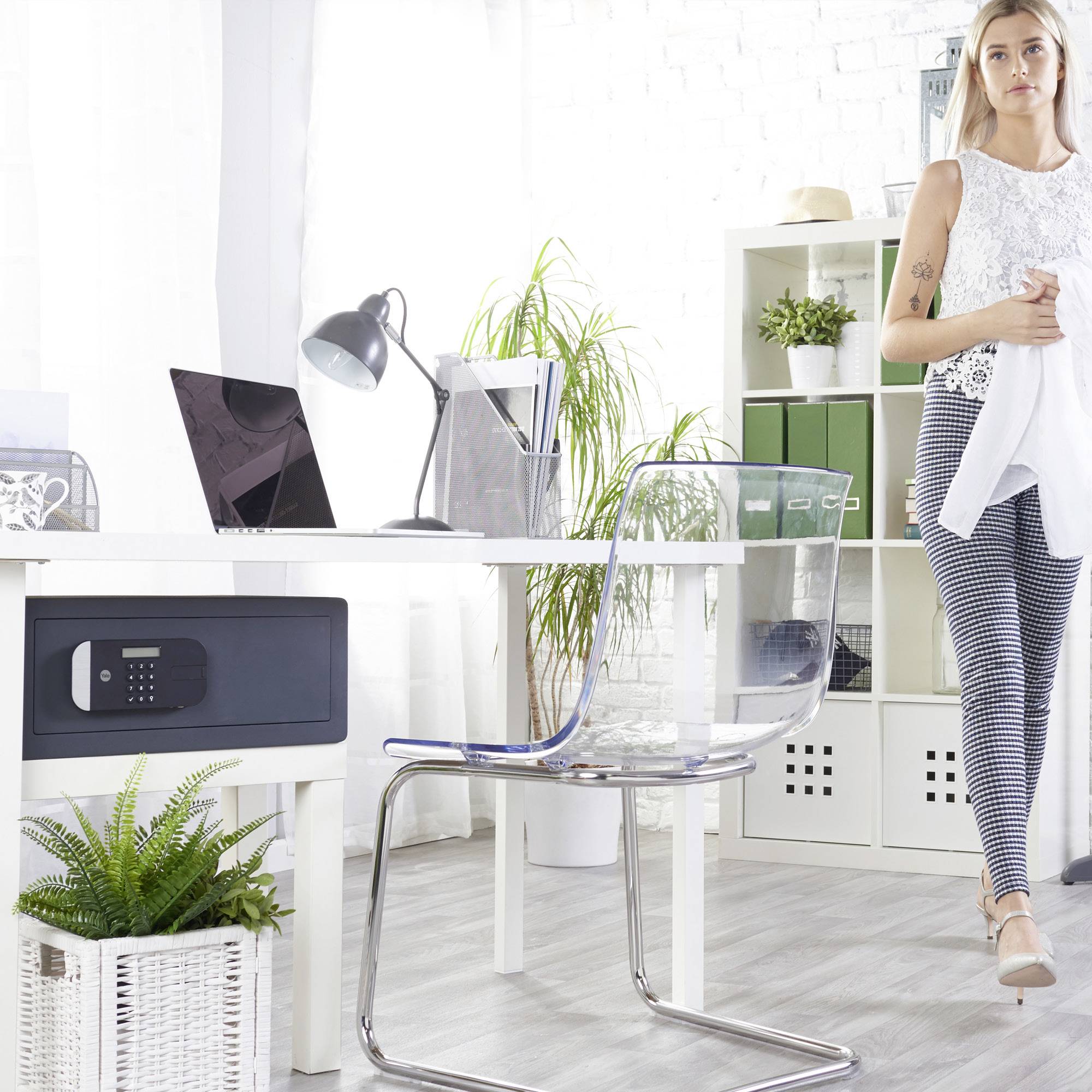 YALE YLFM/200/EG1 Tresor Fingerabdruckschloss, Zahlenschloss, Schlüsselschloss