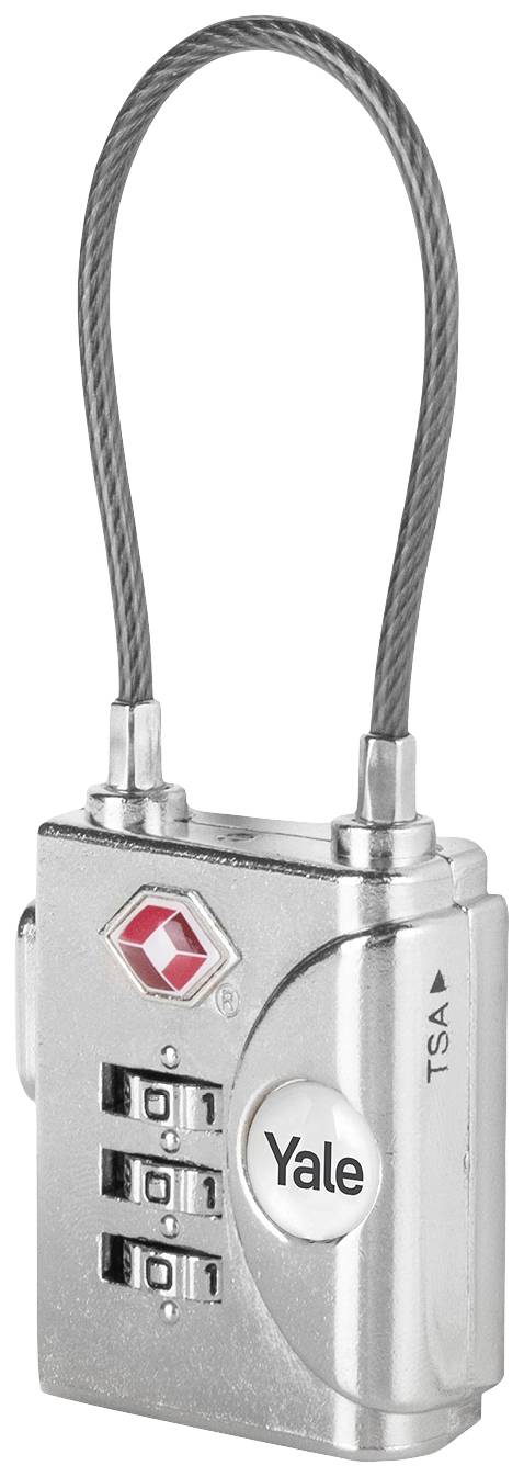 YALE YTP3/32/350/1 Vorhängeschloss 32mm TSA Silber Zahlenschloss