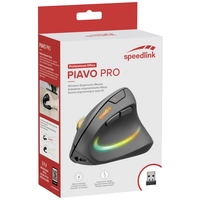 SpeedLink PIAVO PRO Illuminated Maus Funk Optisch Schwarz 5 Tasten 1200 dpi, 2400 dpi, 3200 dpi Ergonomisch, Beleuchtet SpeedLink PIAVO PRO Illuminated Maus Funk Optisch Schwarz 5 Tasten 1200 dpi, 2400 dpi, 3200 dpi Ergonomisch, Beleuchtet