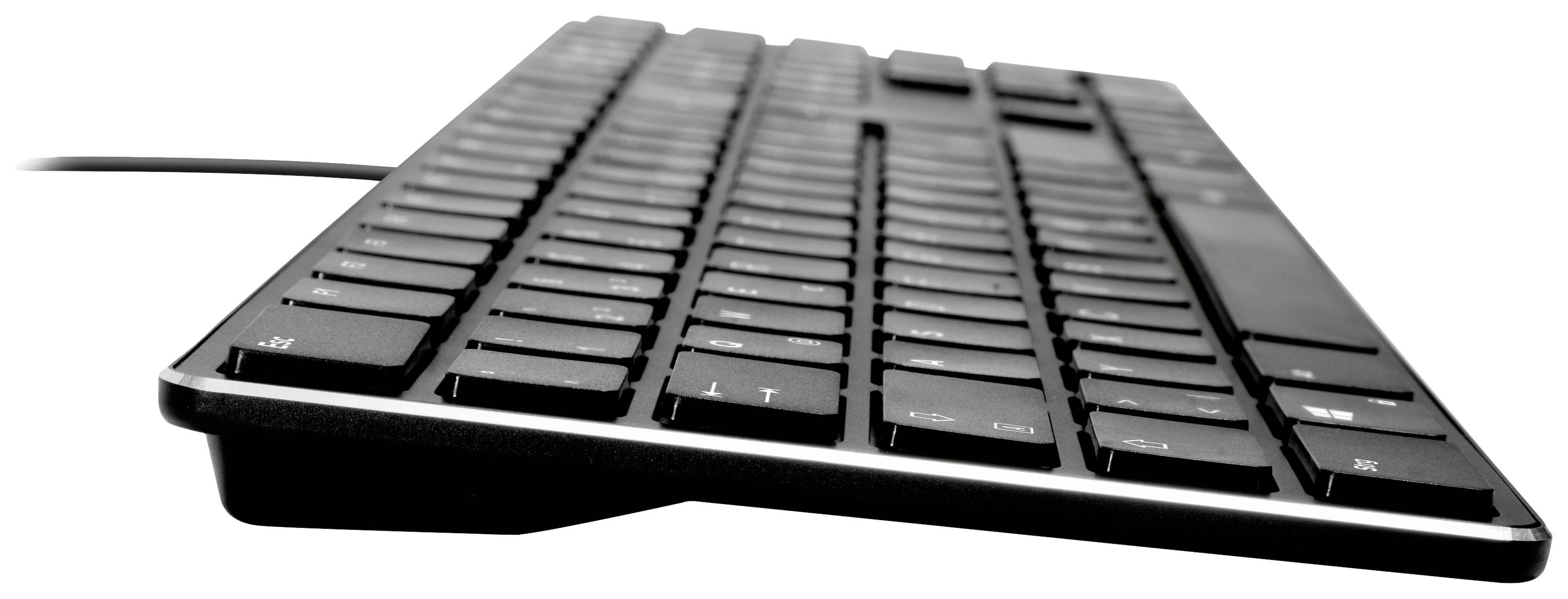 SpeedLink RIVA Slim Kabelgebunden Tastatur Deutsch, QWERTZ Schwarz Geräuscharme Tasten
