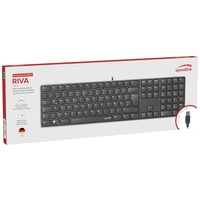 SpeedLink RIVA Slim Kabelgebunden Tastatur Deutsch, QWERTZ Schwarz Geräuscharme Tasten SpeedLink RIVA Slim Kabelgebunden Tastatur Deutsch, QWERTZ Schwarz Geräuscharme Tasten