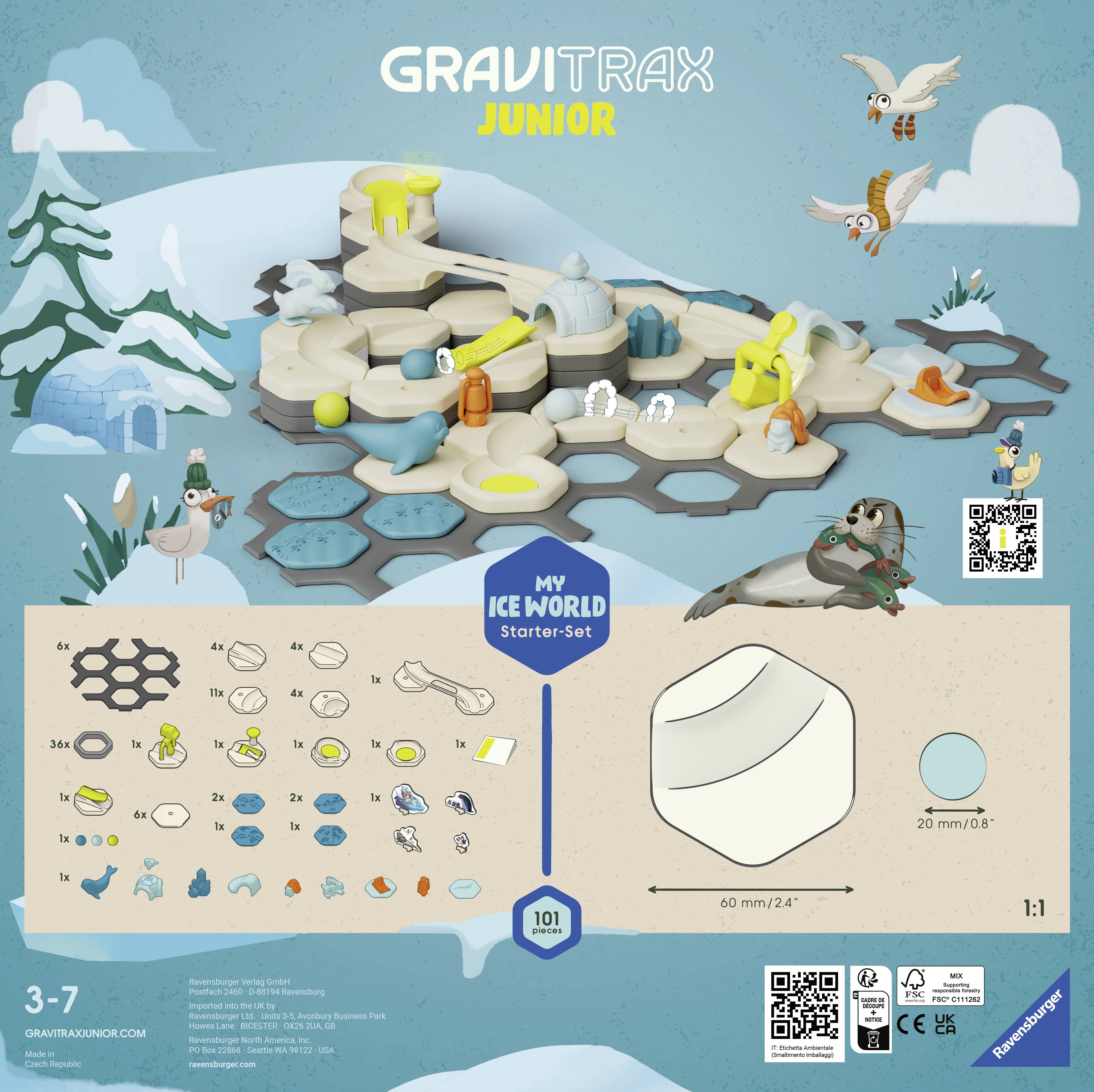 Ravensburger 27060 GraviTrax Junior Starter-Set L Ice