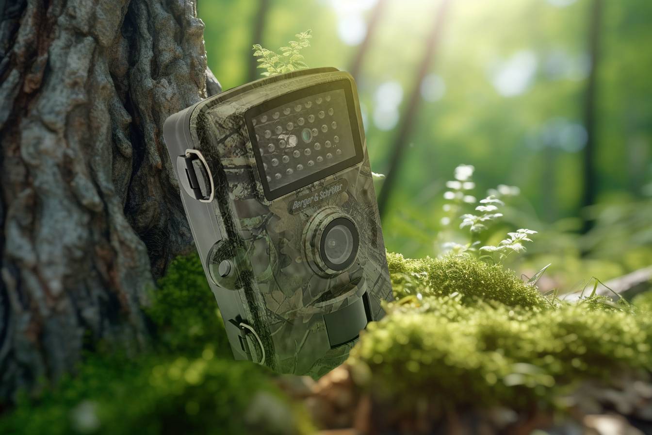 Berger & Schröter DH1 Wildkamera 16 Megapixel Black LEDs, Tonaufzeichnung Camouflage Grün, Camoufla