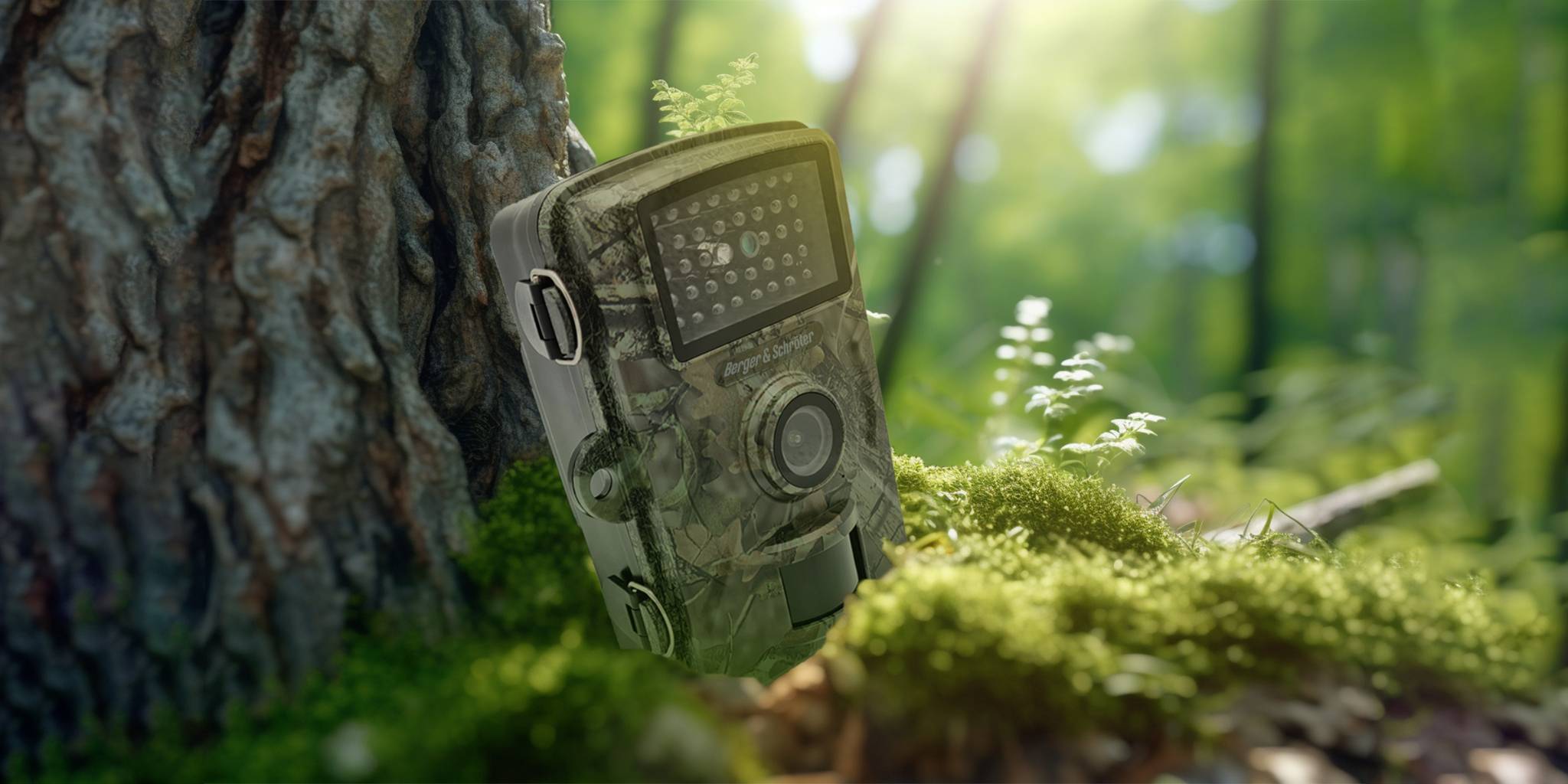 Berger & Schröter DH1 Wildkamera 16 Megapixel Black LEDs, Tonaufzeichnung Camouflage Grün, Camouflage Braun