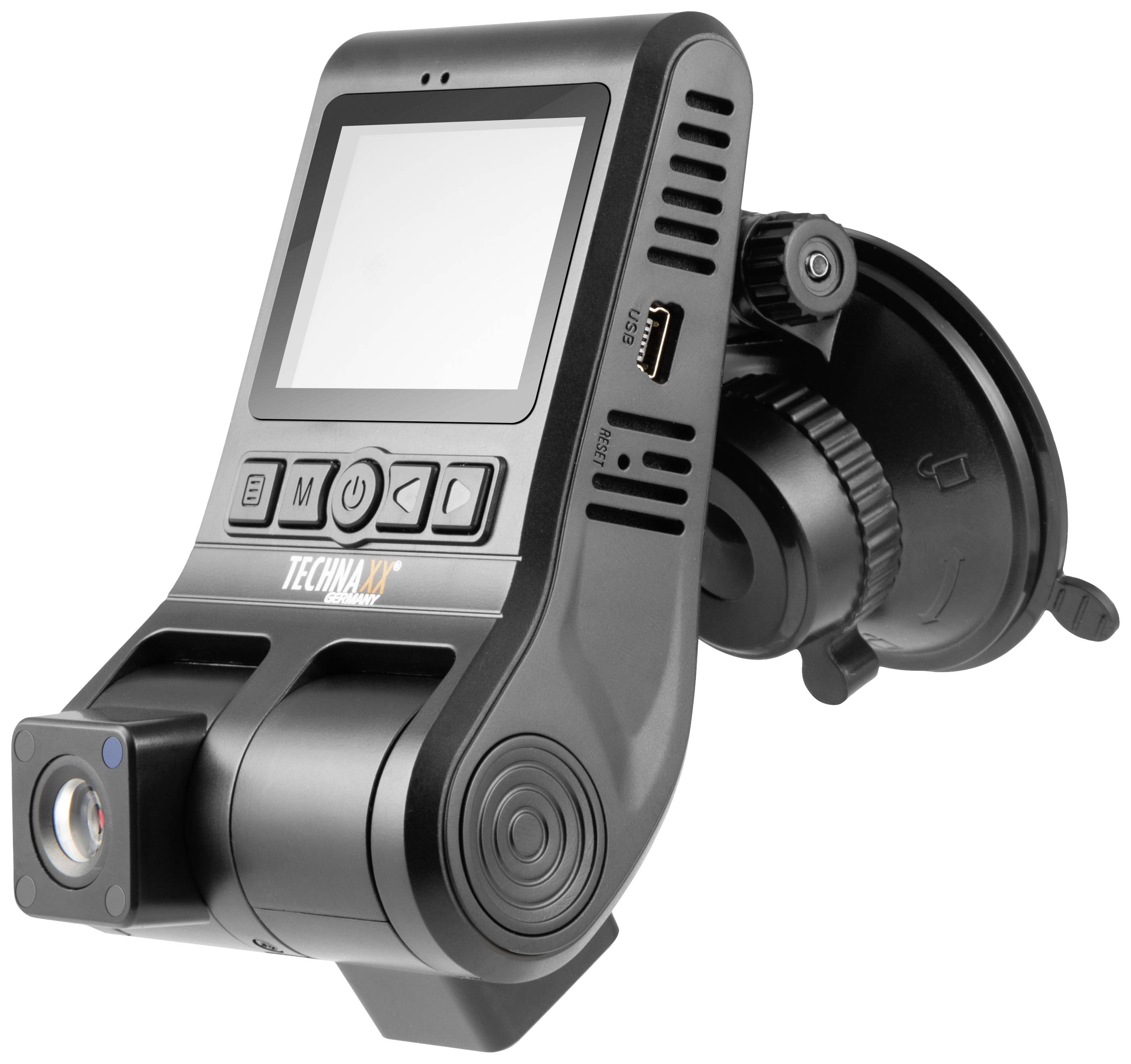 Technaxx TX-185 Dashcam Blickwinkel horizontal max.=120 ° 5 V Display, Dual-Kamera, G-Sensor, Innenraumkamera, Akku, Schleifenaufzeichnung