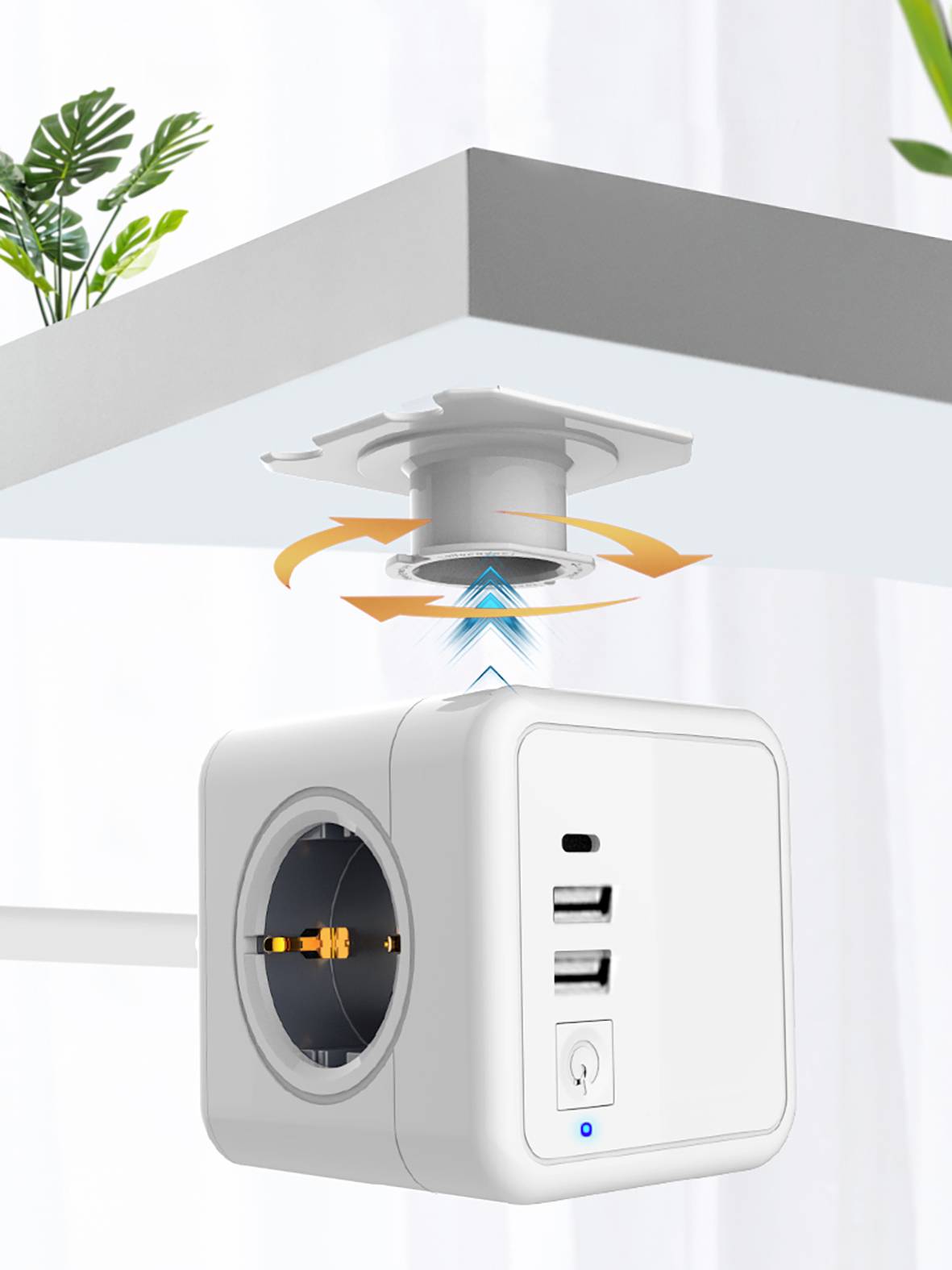 Technaxx 5004 Steckdosenwürfel Weiß Schutzkontakt 1 St.