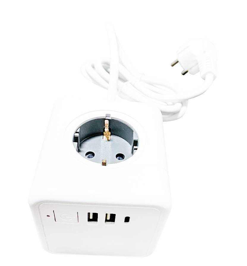 Technaxx 5004 Steckdosenwürfel Weiß Schutzkontakt 1St.