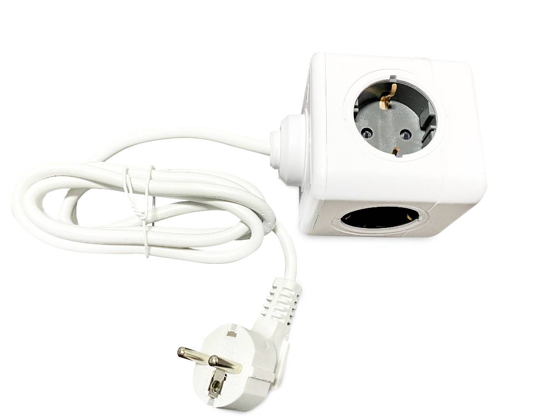 Technaxx 5004 Steckdosenwürfel Weiß Schutzkontakt 1 St.