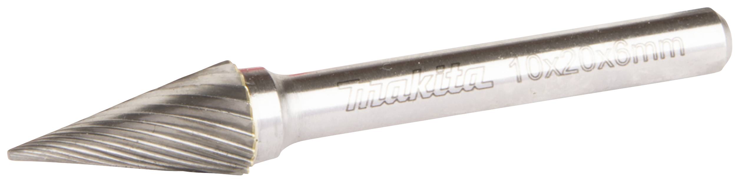 Ein konischer Fräser mit spiralförmigen Schneiden aus Metall, geeignet für präzise Zerspanungsarbeiten in verschiedenen Materialien.