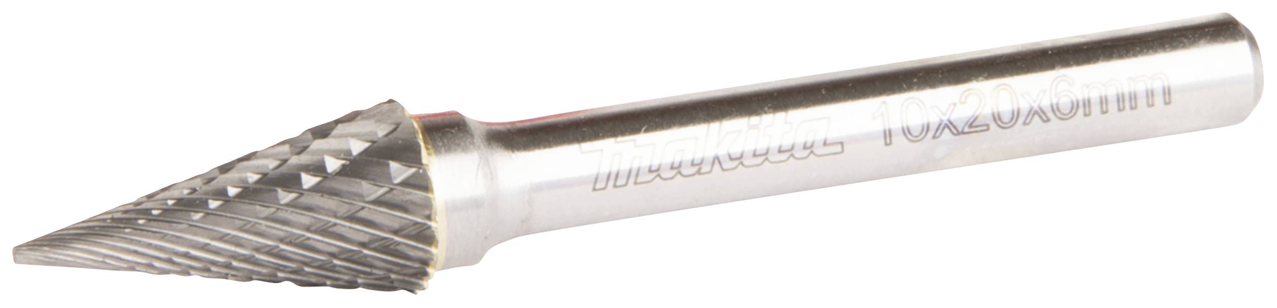 Metallfräser mit konischer Spitze und gezahnter Oberfläche, geeignet zum Fräsen und Formen von Metallmaterialien, silberne Farbe.