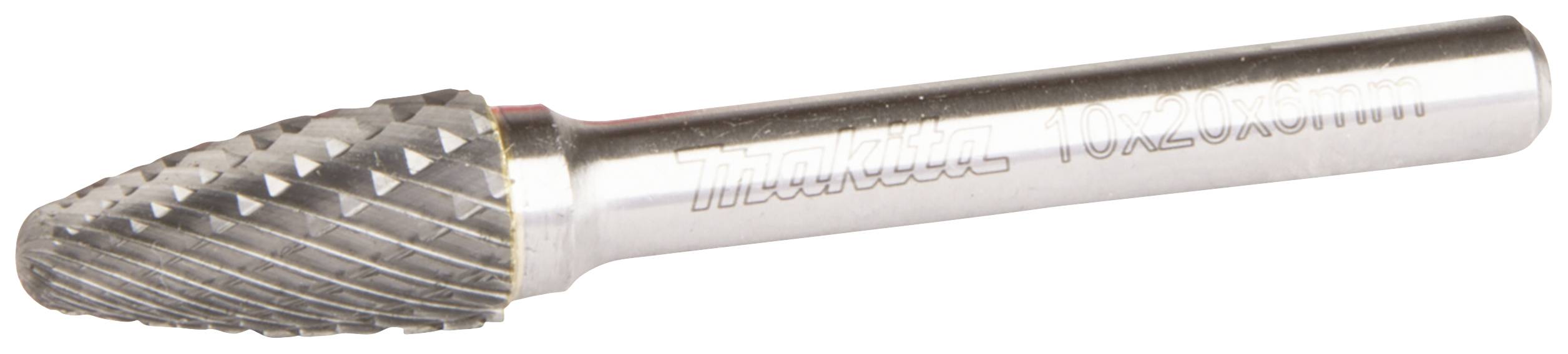 Ein zylindrischer Fräser mit geriffeltem Kopf, aus Metall gefertigt, auf einer weißen Fläche liegend.