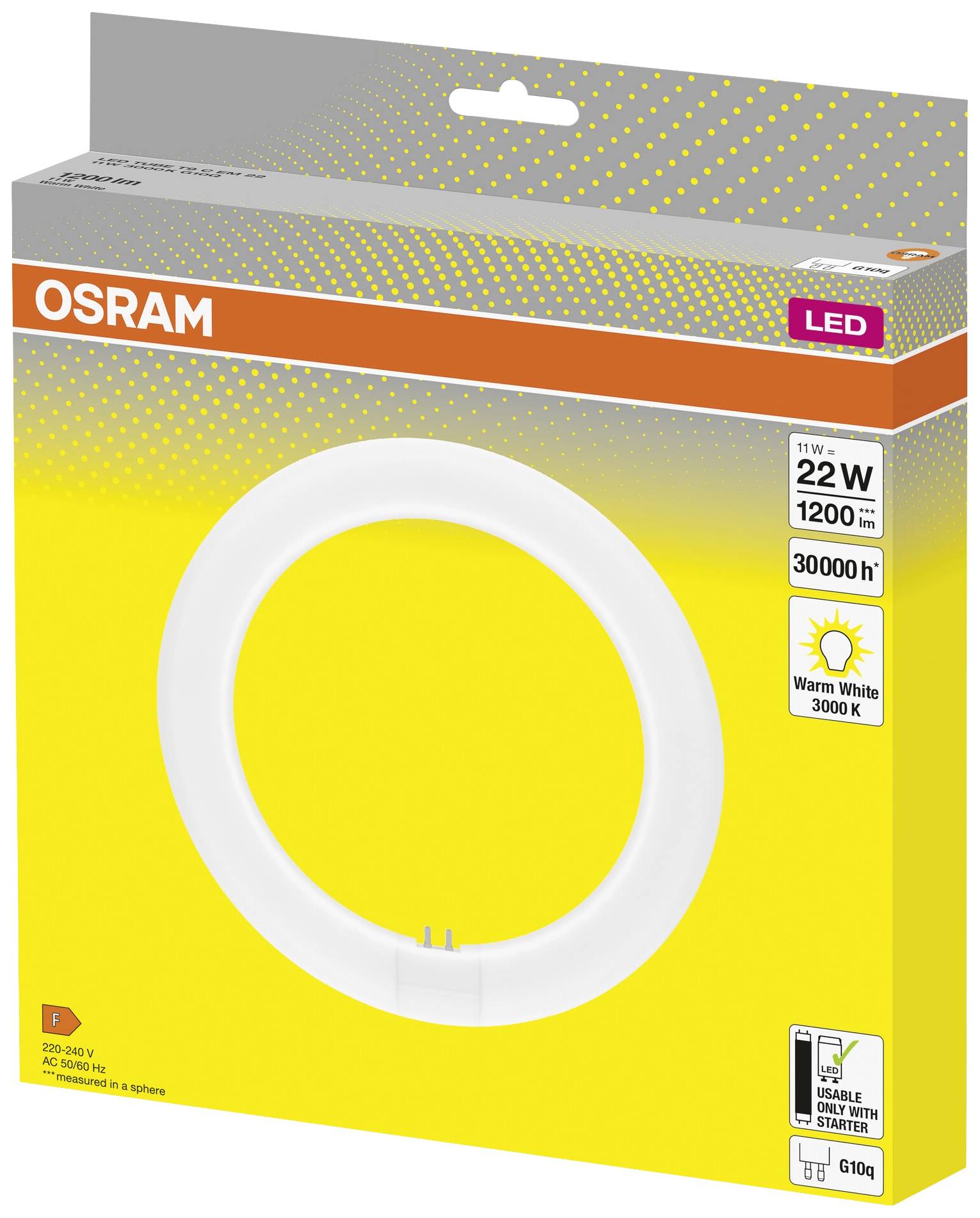 OSRAM HOMELIGHTING LED-Röhre EEK: F (A - G) G10q Ringform 11W = 22W Warmweiß (Ø x L) 312mm x 212mm 1St.