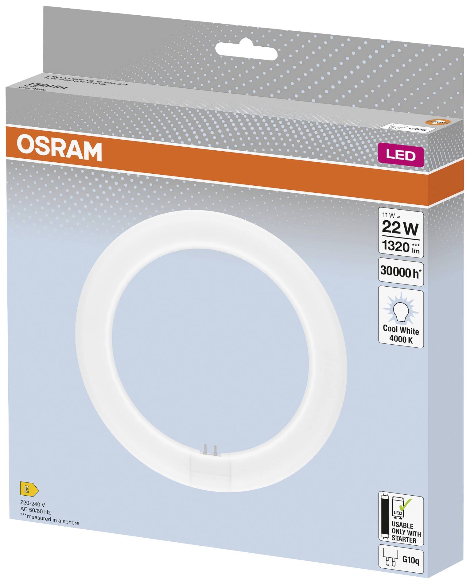 OSRAM HOMELIGHTING LED-Röhre EEK: E (A - G) G10q Ringform 11 W = 22 W Neutralweiß (Ø x L) 312 mm x 212 mm 1 St.