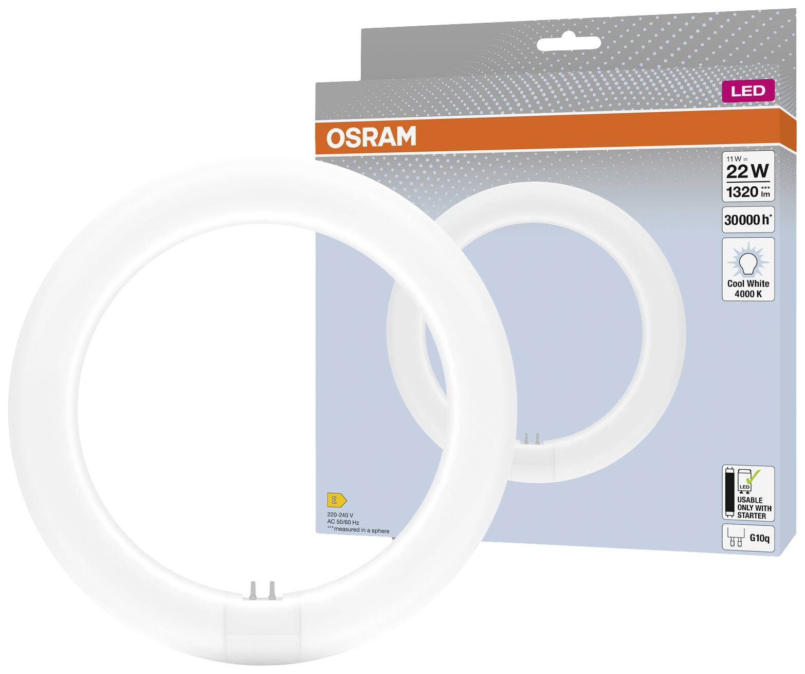 OSRAM HOMELIGHTING LED-Röhre EEK: E (A - G) G10q Ringform 11 W = 22 W Neutralweiß (Ø x L) 312 mm x 212 mm 1 St.