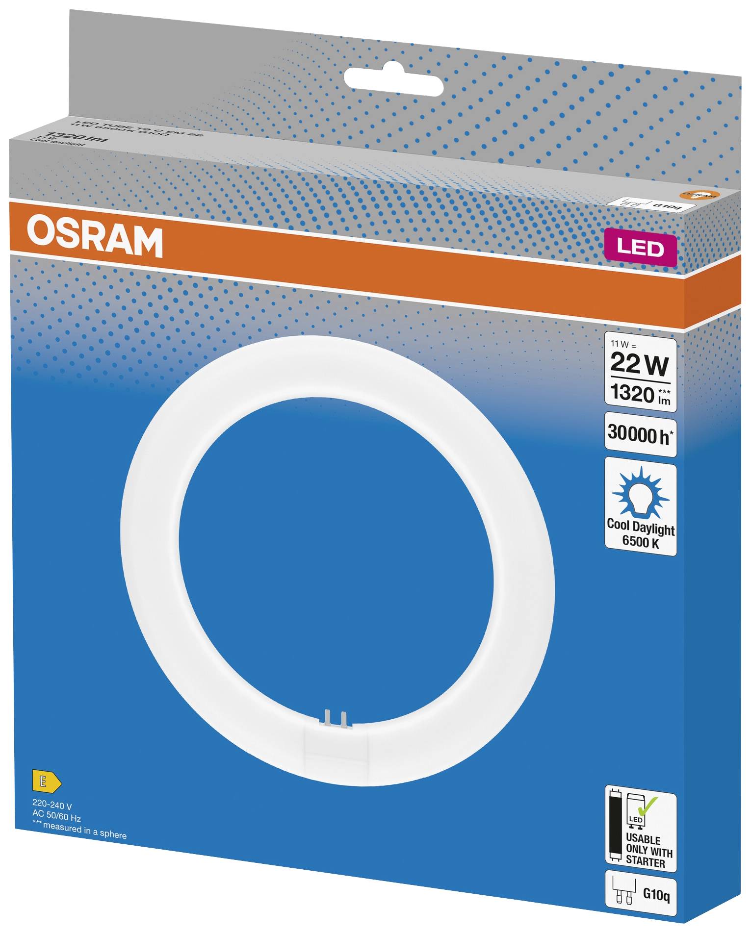 OSRAM HOMELIGHTING LED-Röhre EEK: E (A - G) G10q Ringform 11 W = 22 W Kaltweiß (Ø x L) 312 mm x 212 mm 1 St.
