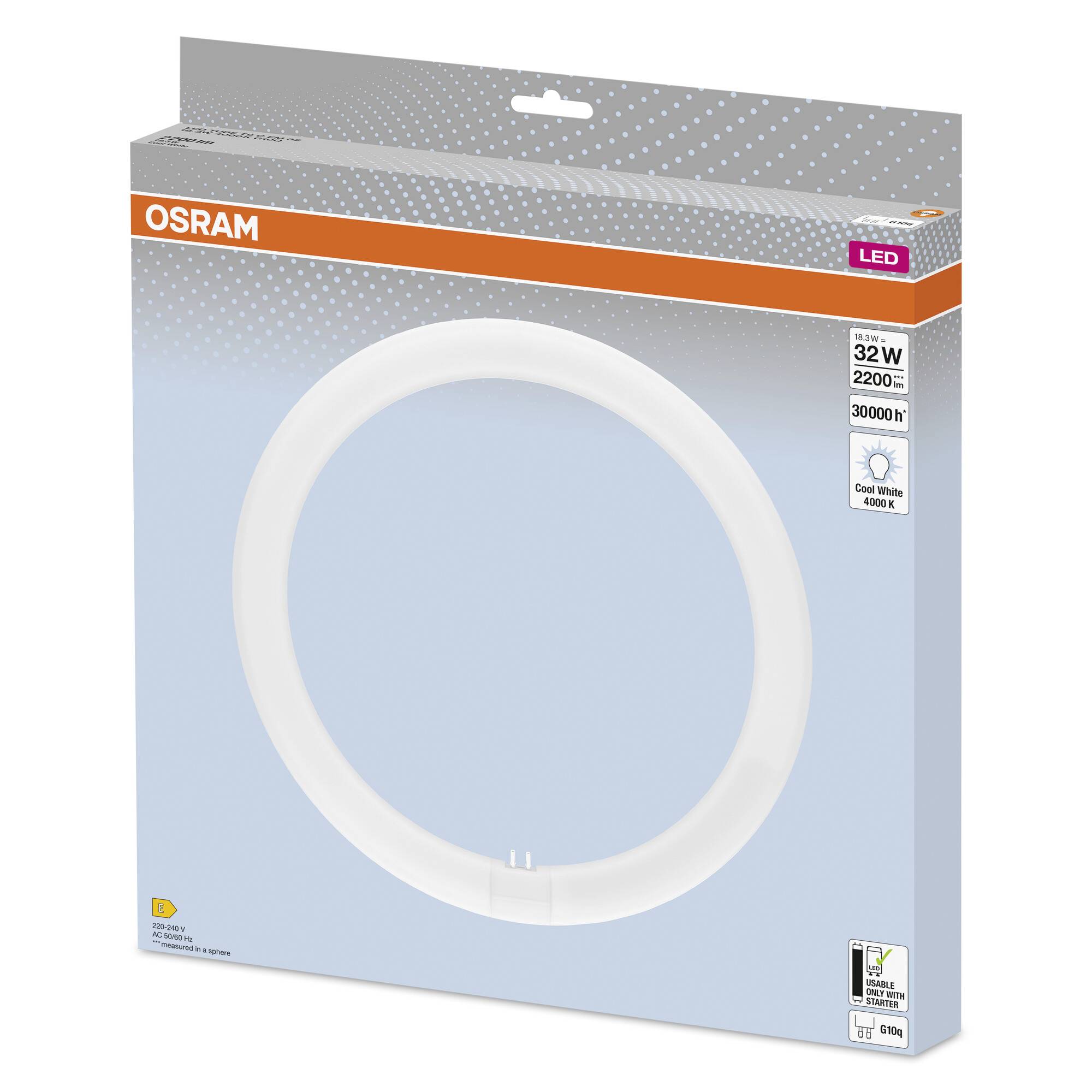OSRAM HOMELIGHTING LED-Röhre EEK: E (A - G) G10q Ringform 18.3 W = 32 W Neutralweiß (Ø x L) 300 mm x 300 mm 1 St.